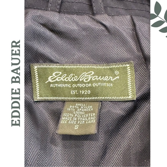 Eddie Bauer Black Hooded Trench Coat – Size Small - Picture 8 of 8